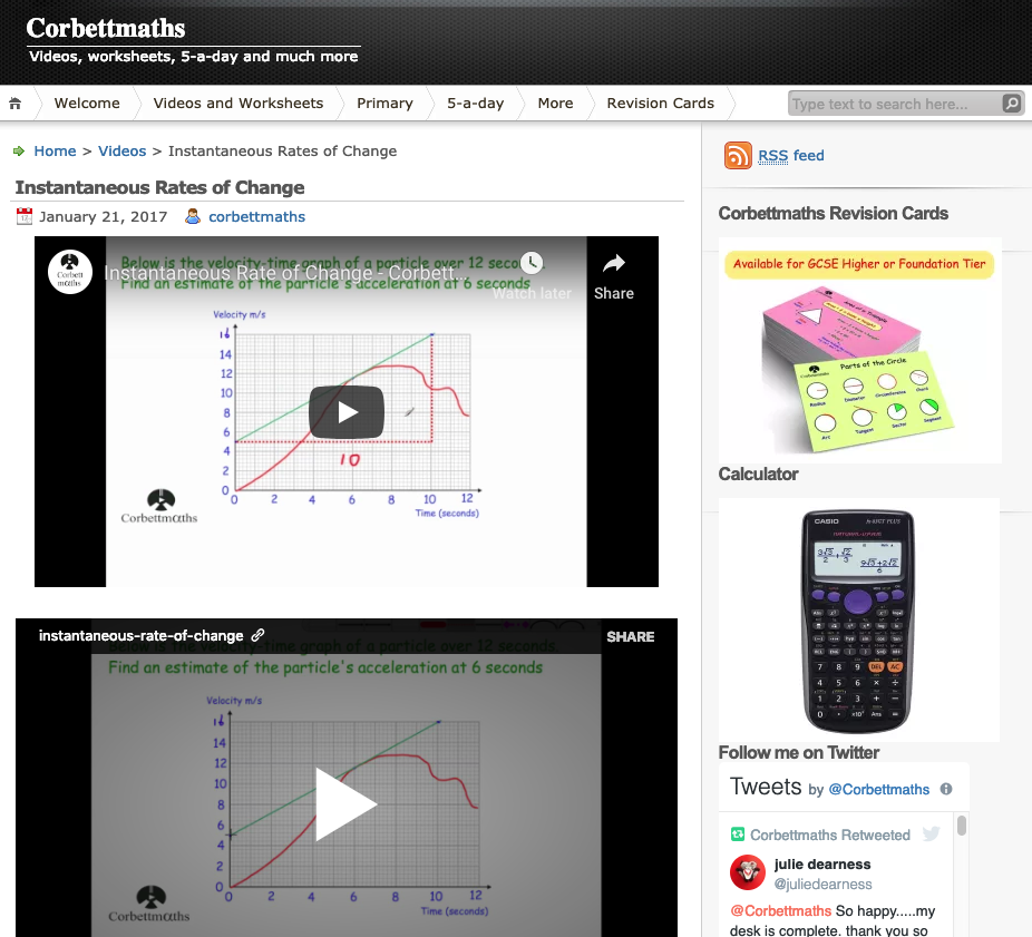 Instantaneous Rates of Change Instructional Video