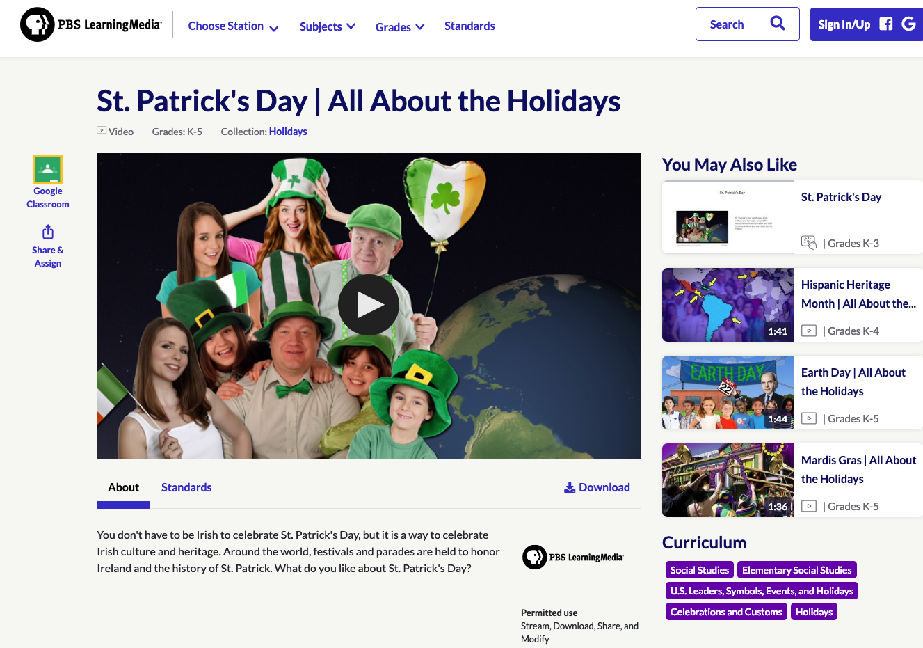St. Patrick's Day | All About the Holidays Instructional Video