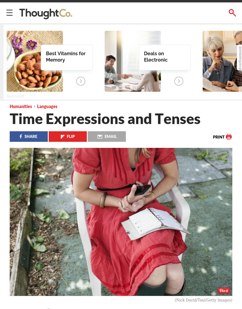 Use of Time Expressions Lesson Plan