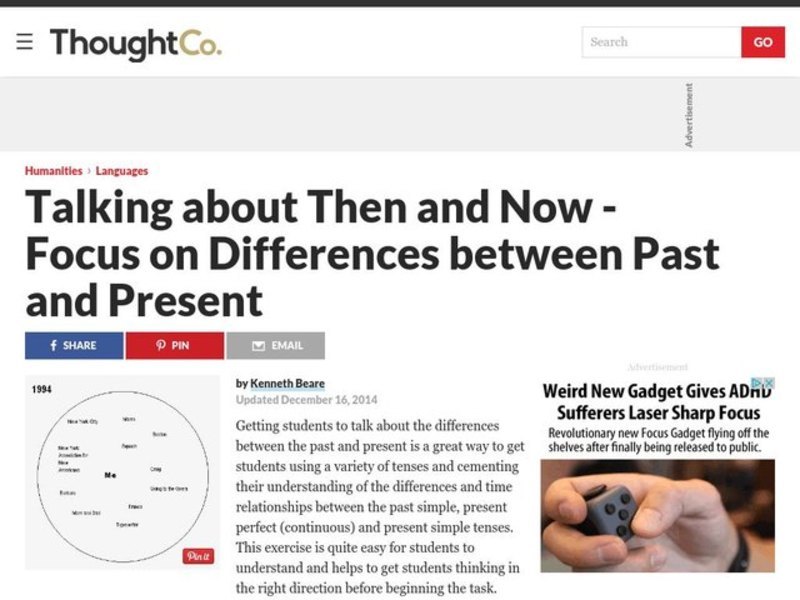 Then and Now Lesson Plan