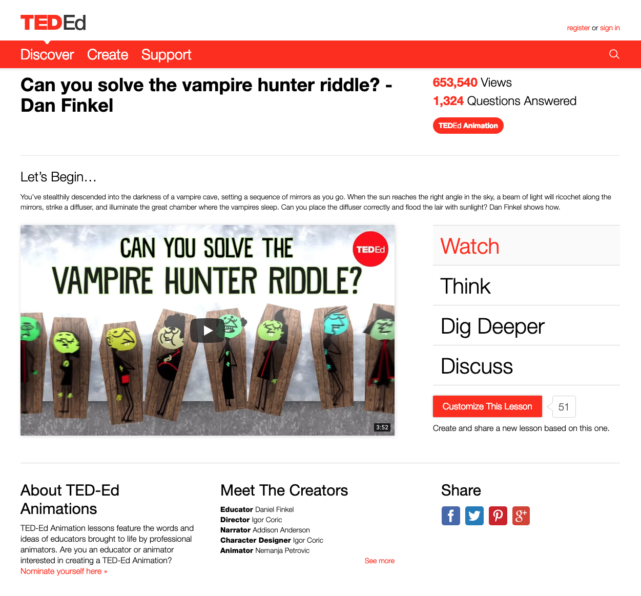 Can You Solve the Vampire Hunter Riddle? Instructional Video