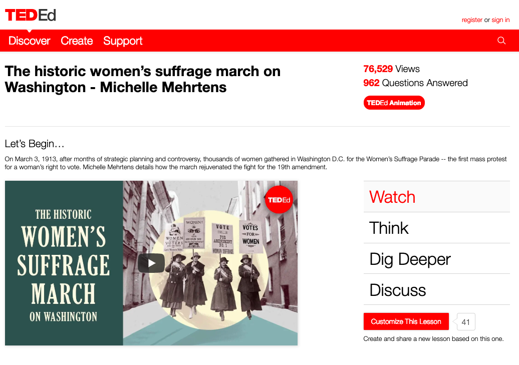 The Historic Women’s Suffrage March on Washington Instructional Video