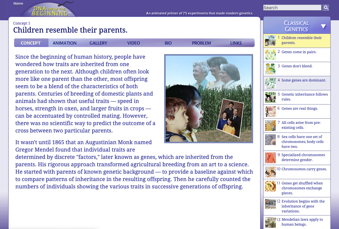 Children Resemble Their Parents Interactive