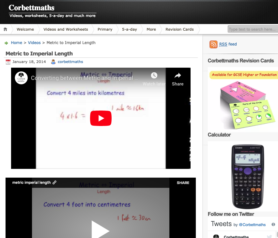 Metric to Imperial Length Instructional Video