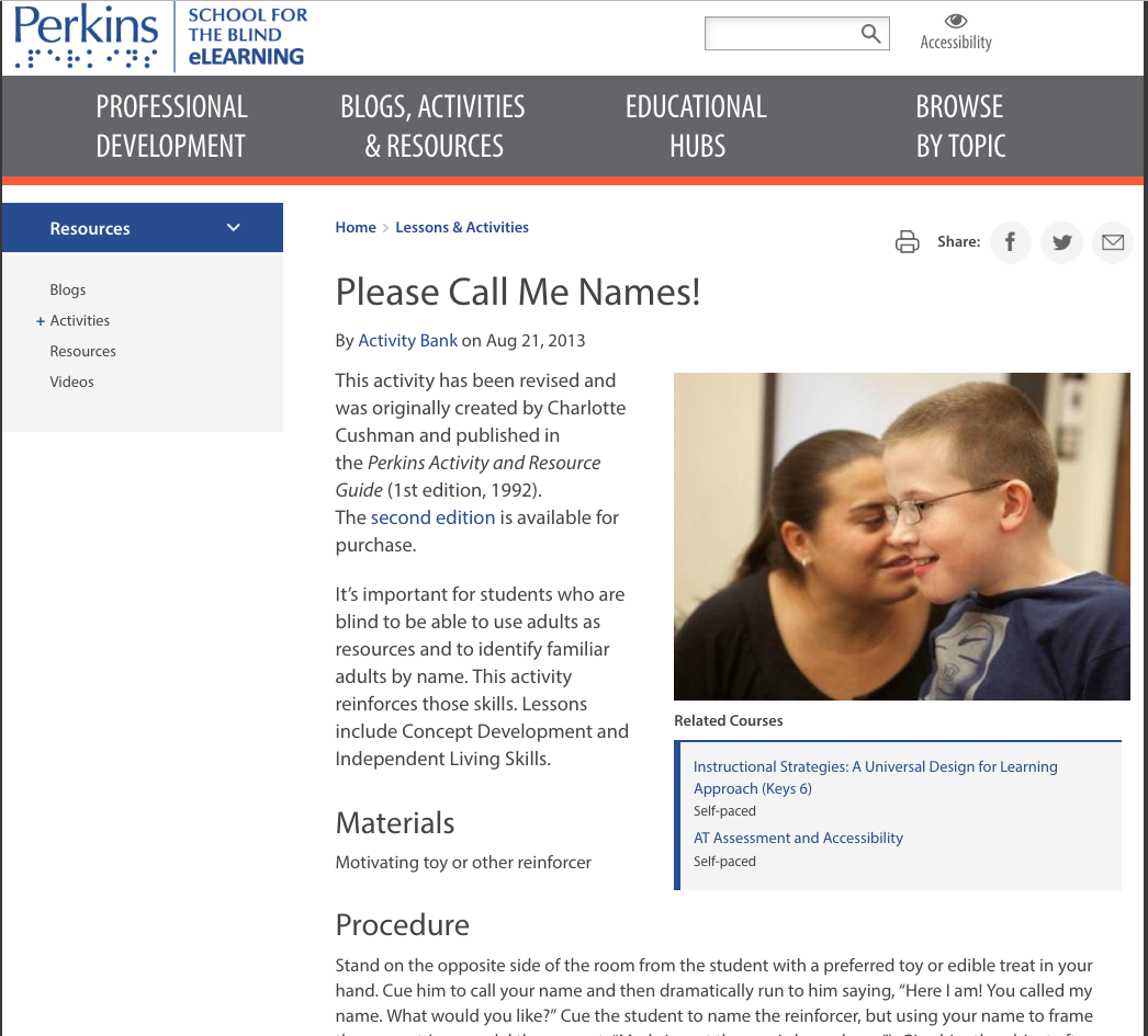 Please Call Me Names! Activity