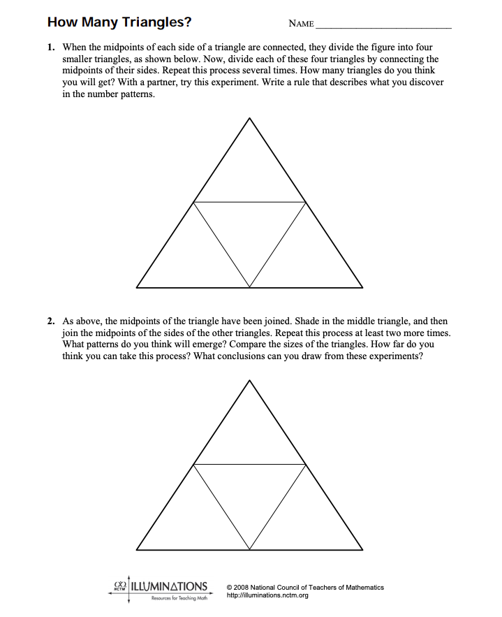 How Many Triangles? Worksheet