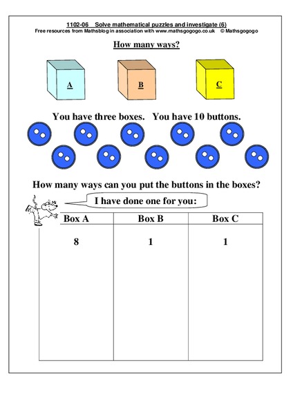 How Many Ways? Worksheet