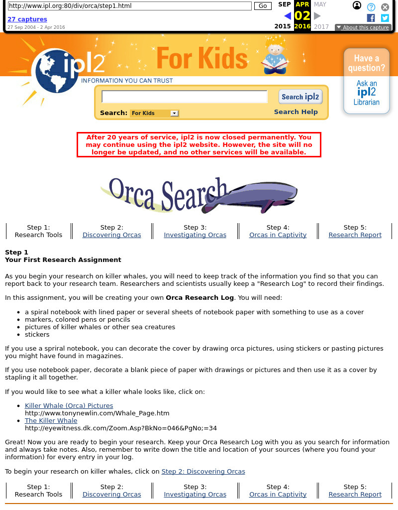 Researching Orca Whales Lesson Plan