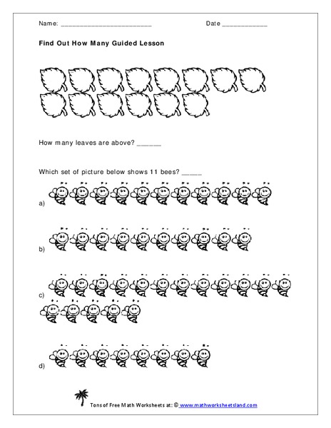 How Many?  Worksheet