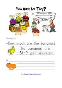 How much are they? Worksheet