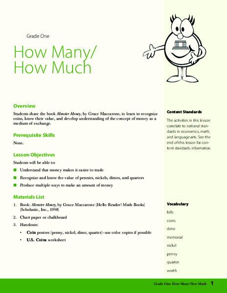 How Many? How Much? Lesson Plan