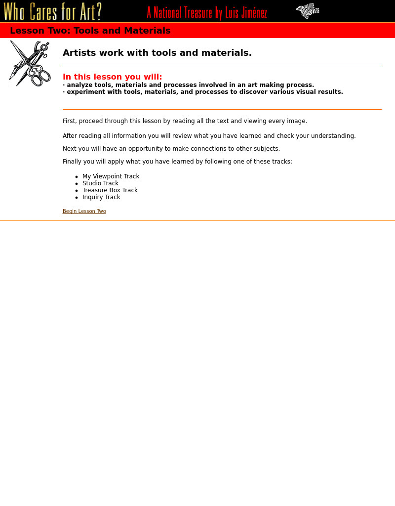 Tools and Materials Lesson Plan