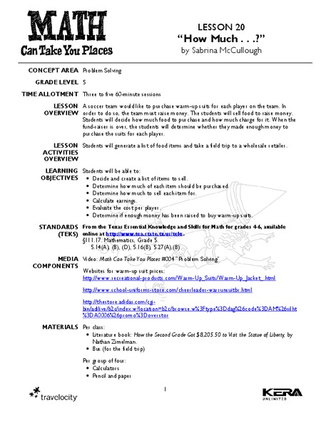 How Much? Lesson Plan