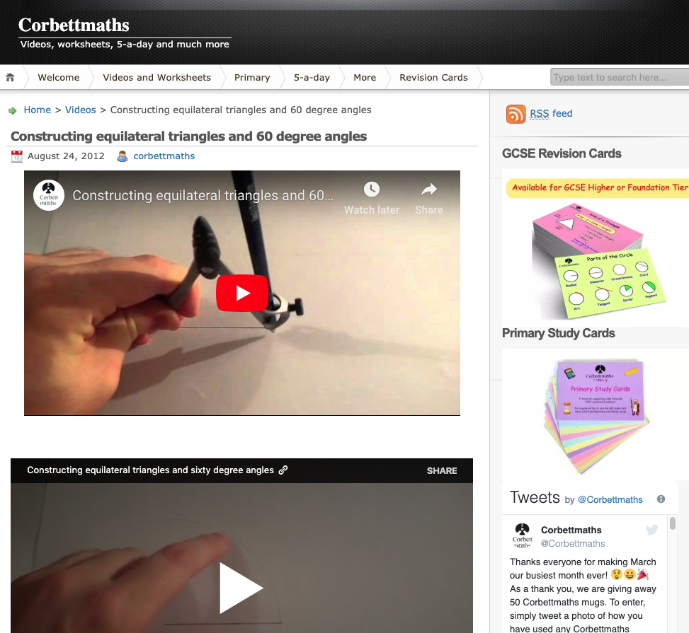Constructing Equilateral Triangles and 60 Degree Angles Instructional Video