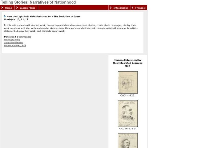 How the Light Bulb Gets Switched On - The Evolution of Ideas Lesson Plan