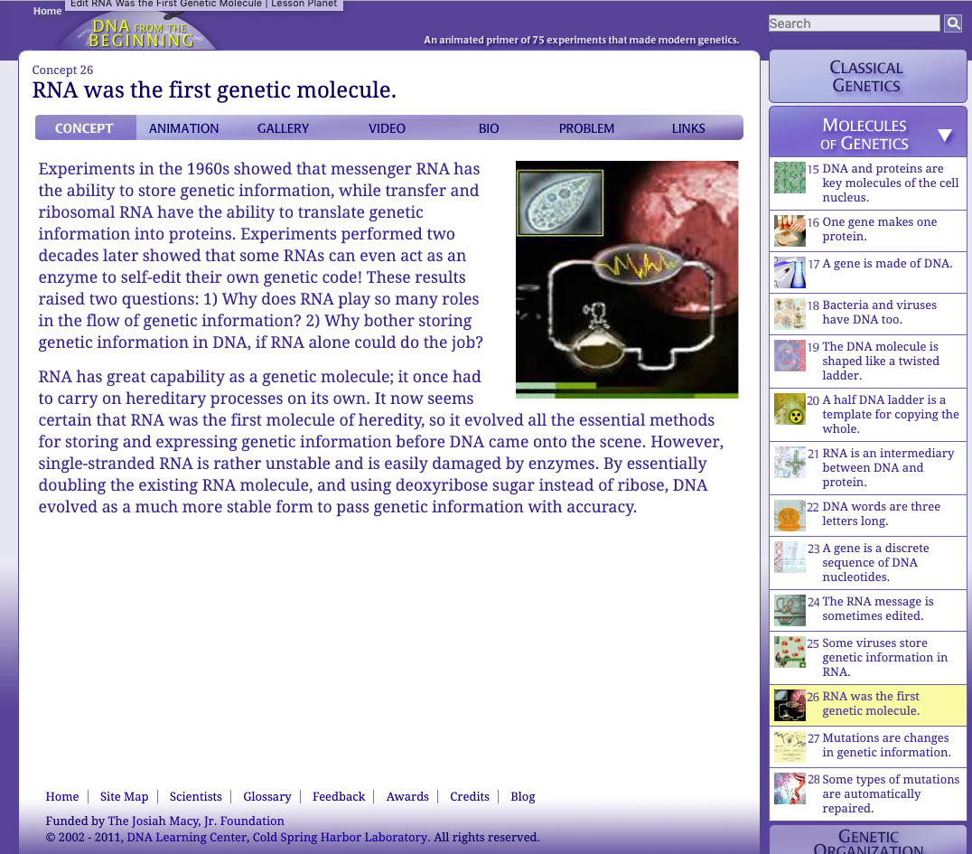 RNA Was the First Genetic Molecule Interactive