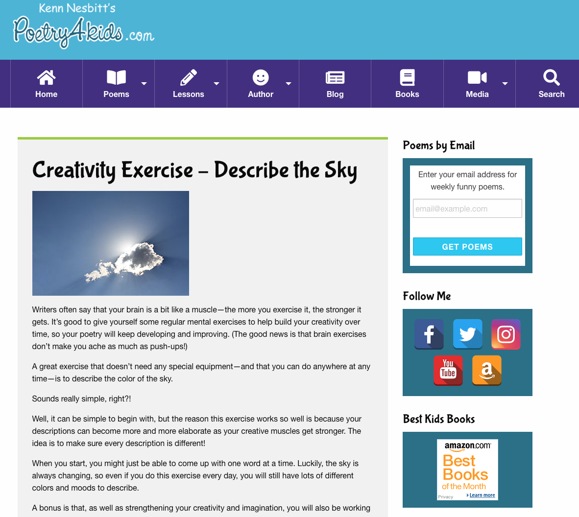 Creativity Exercise - Describe the Sky Activity