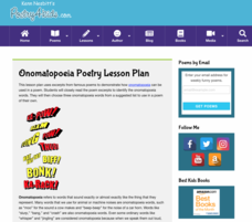 Onomatopoeia Poetry Lesson Plan Lesson Plan