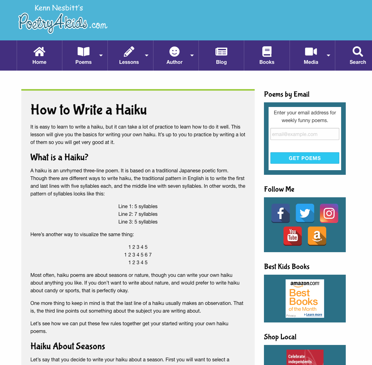 How to Write a Haiku Activity