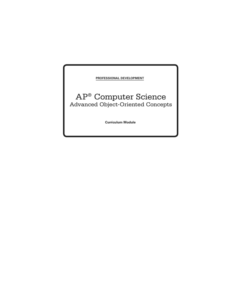 Advanced Object-Oriented Concepts AP Test Prep