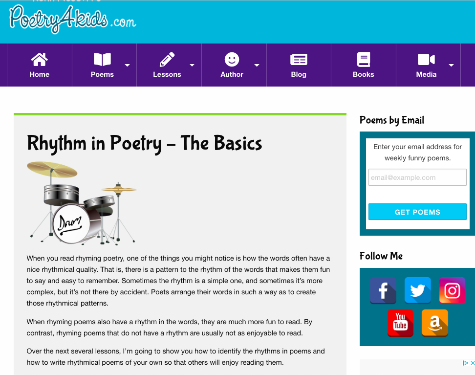 Rhythm in Poetry: The Basics Activity