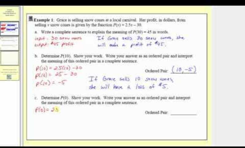 Applications of Formulas in Function Notation Instructional Video