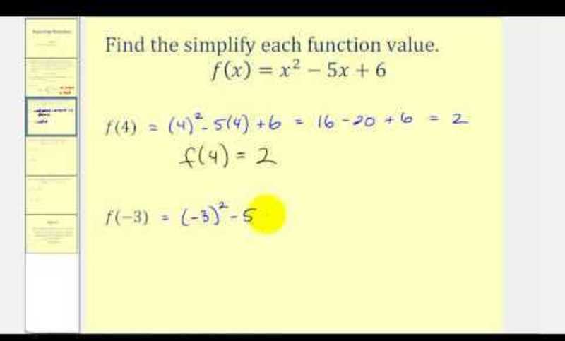 Function Notation Instructional Video