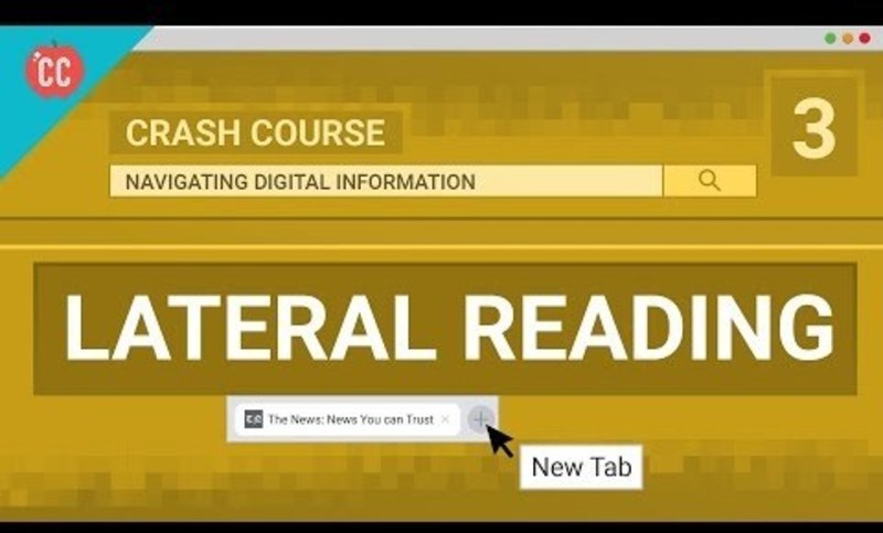 Check Yourself with Lateral Reading: Crash Course Navigating Digital Information #3 Instructional Video