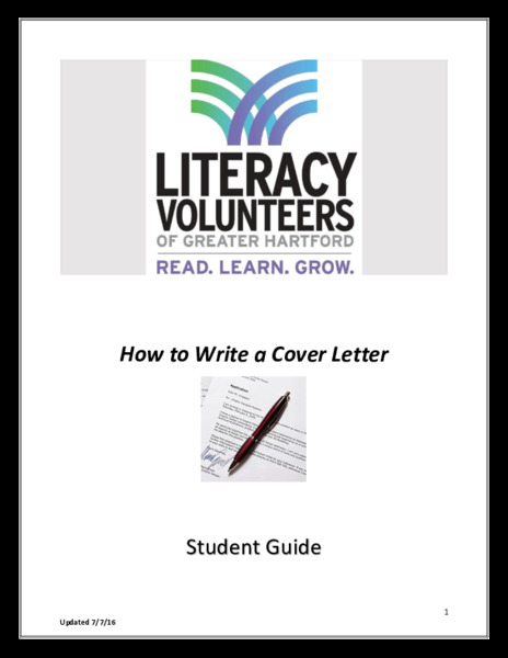 How to Write a Cover Letter Activity