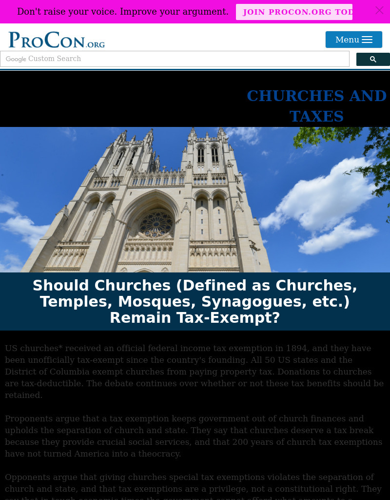 Churches and Taxes Handout