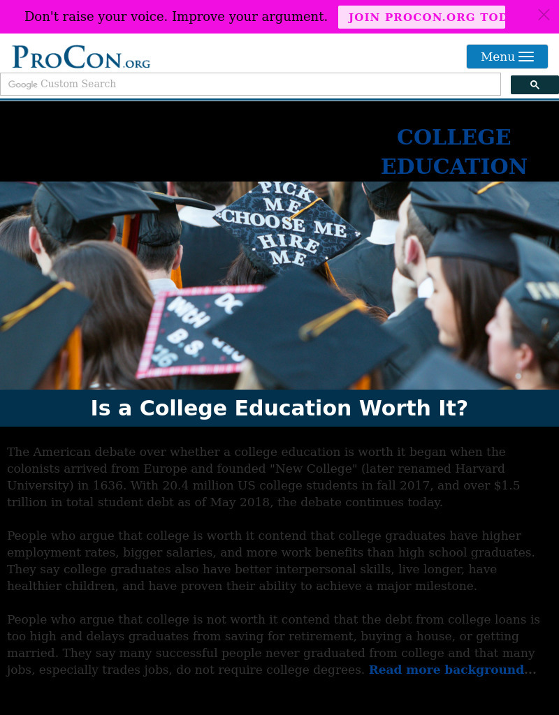 College Education Handout