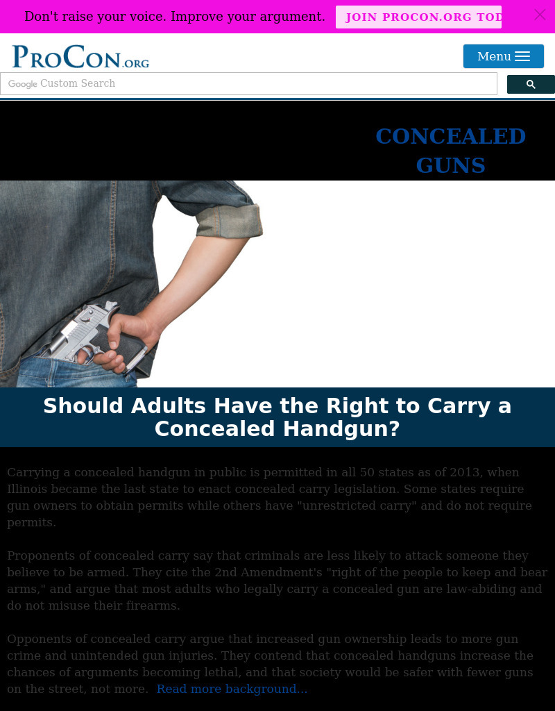 Concealed Handguns Handout