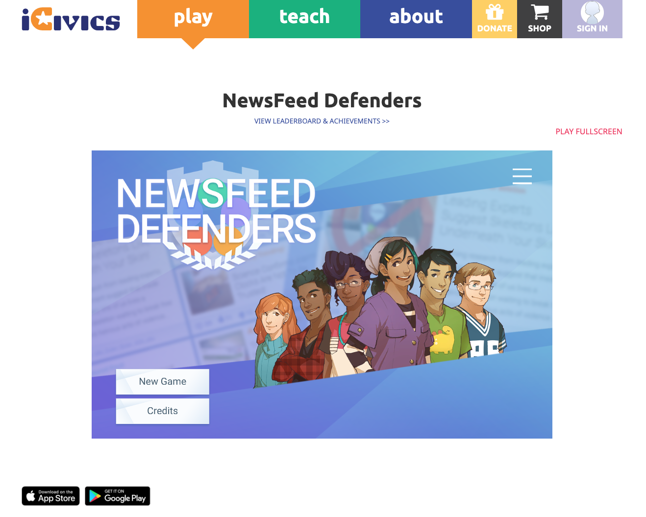 NewsFeed Defenders Interactive
