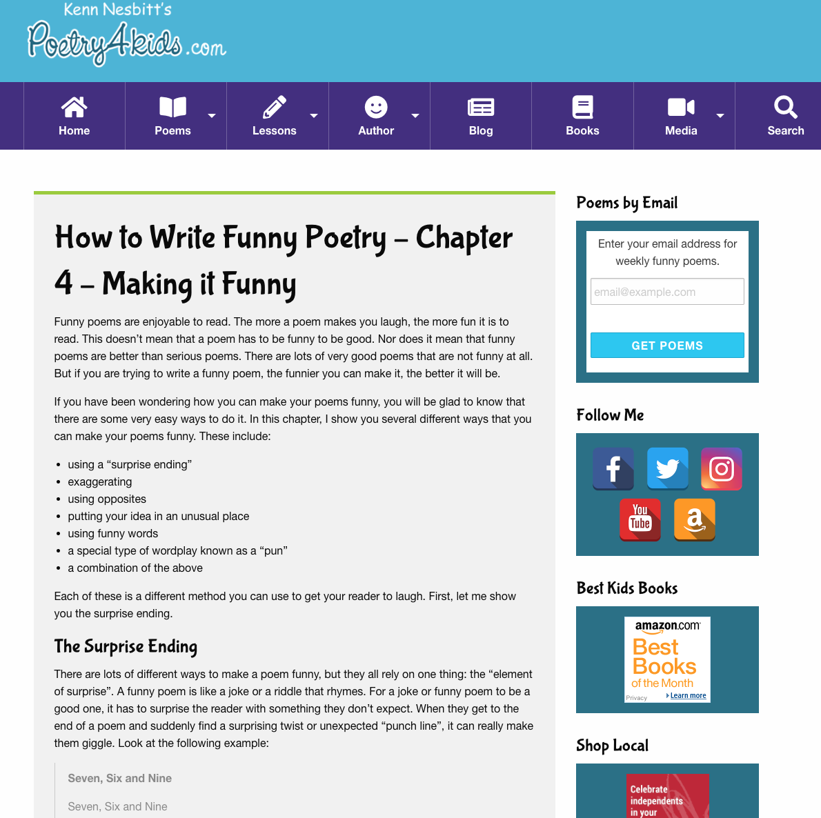 How to Write Funny Poetry — Chapter 4: Making It Funny Activity