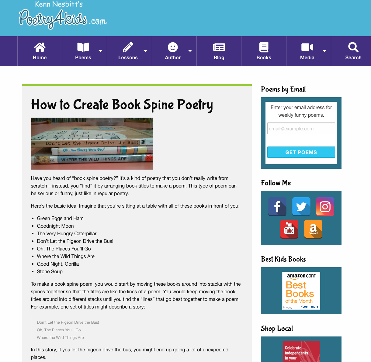 How to Create Book Spine Poetry Activity