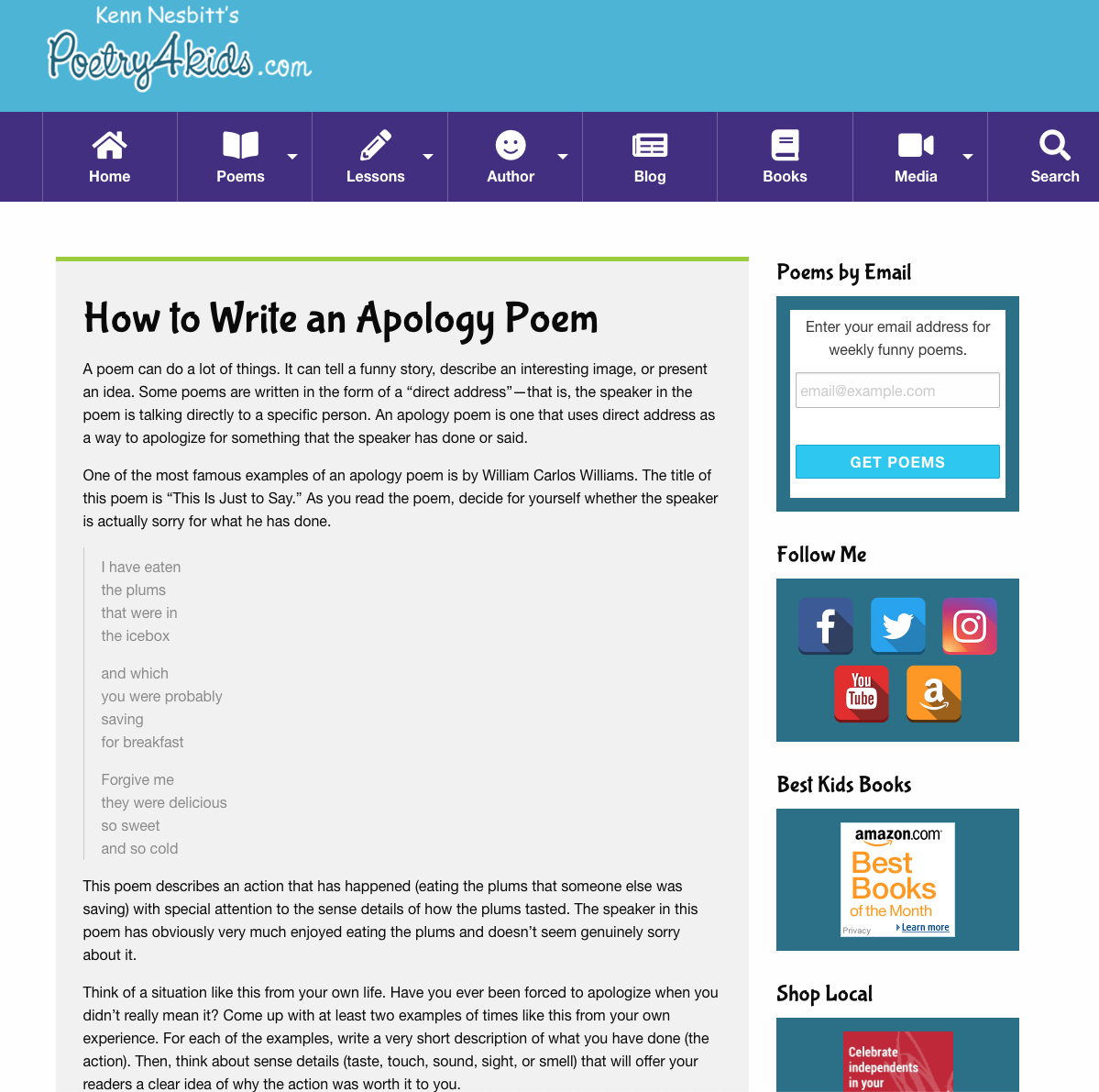 How to Write an Apology Poem Activity