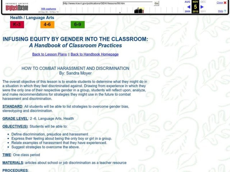 How to Combat Harassment and Discrimination Lesson Plan
