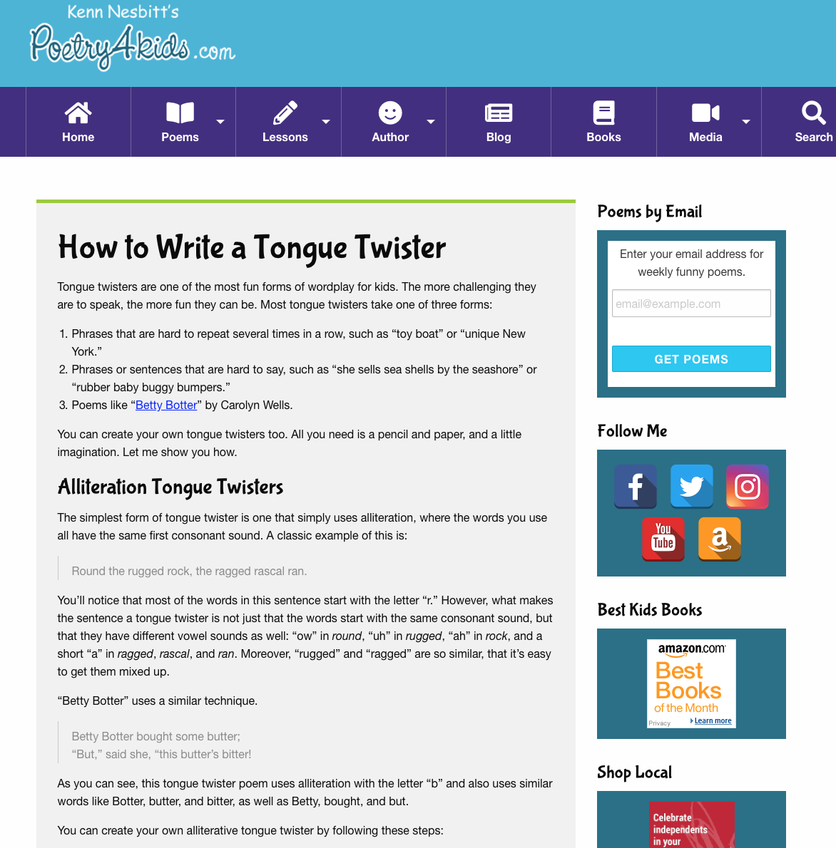 How to Write a Tongue Twister Activity