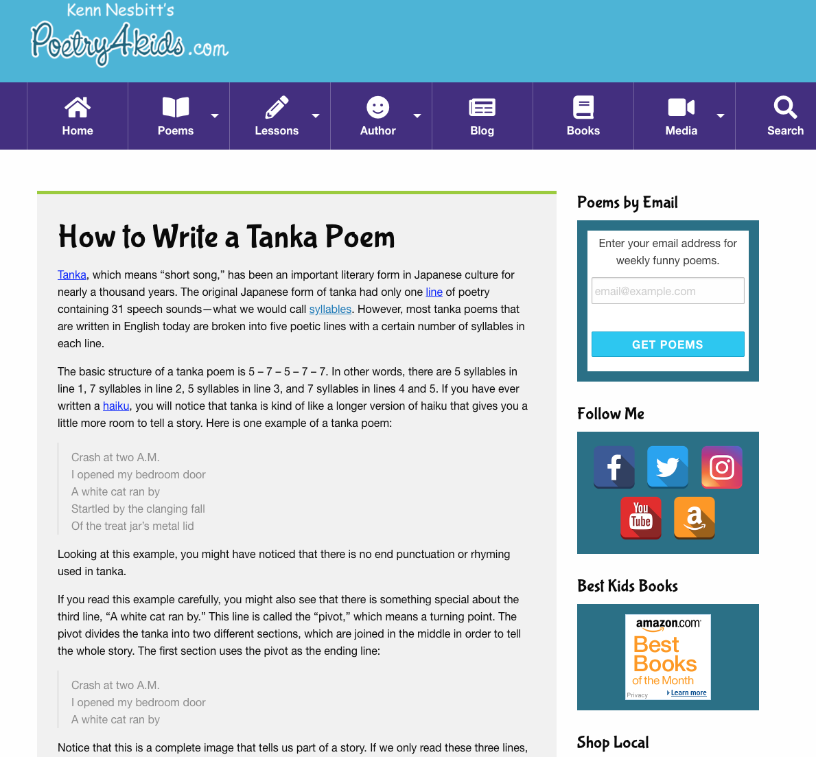 How to Write a Tanka Poem Activity