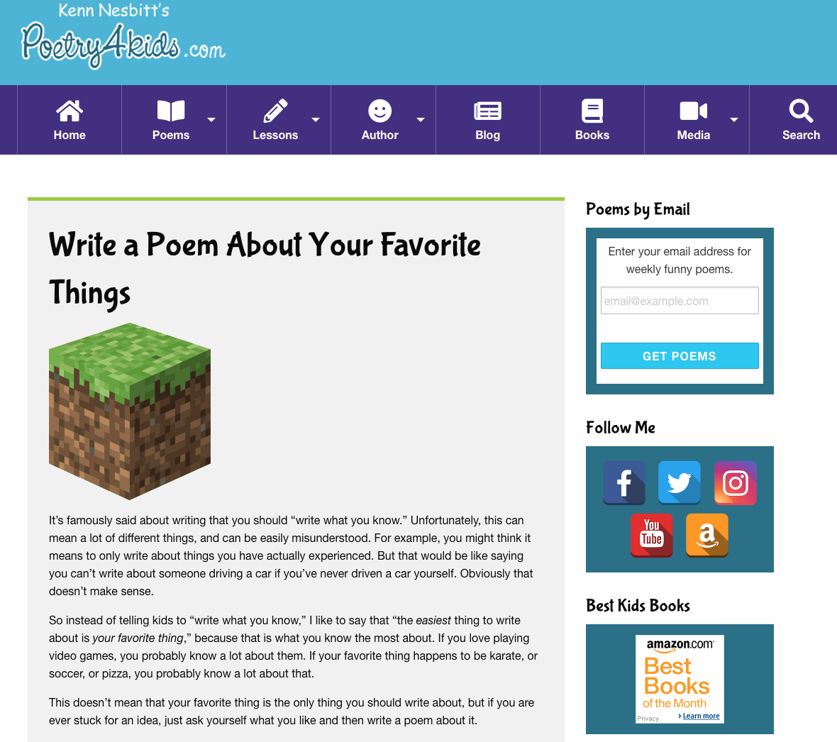 How to Write a “Favorite Things” List Poem Activity