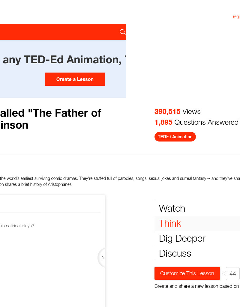 Why Is Aristophanes Called "The Father of Comedy"? Instructional Video