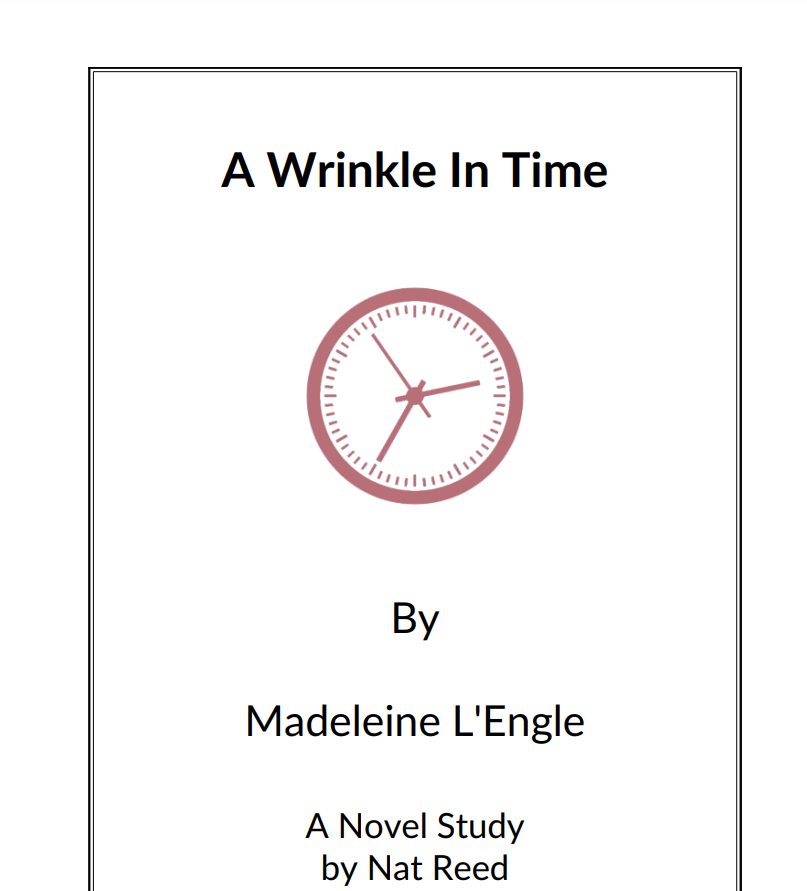 A Wrinkle In Time: Novel Study Study Guide