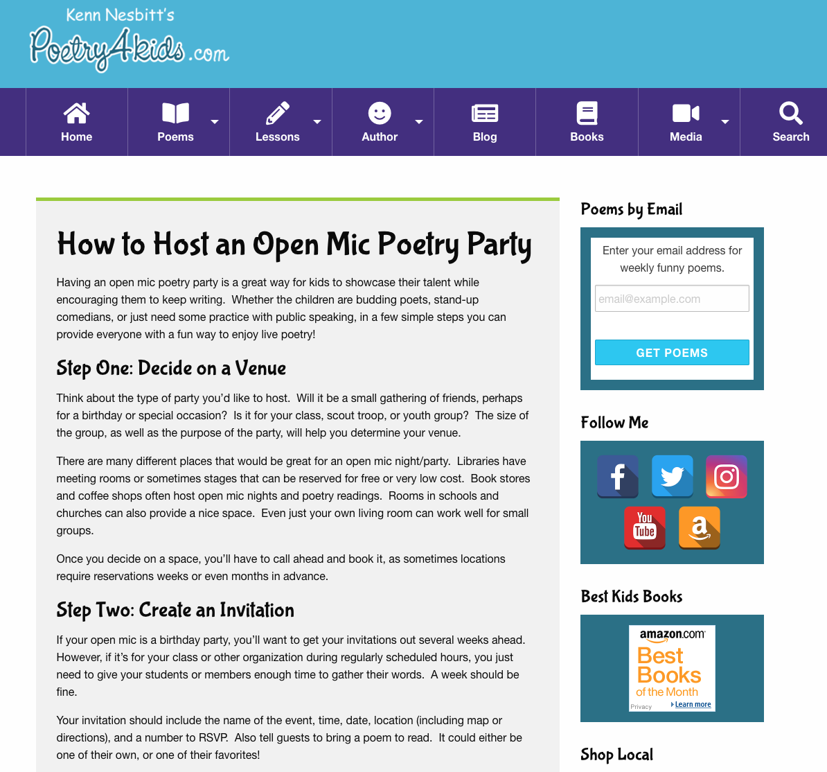 How to Host an Open Mic Poetry Party Activity
