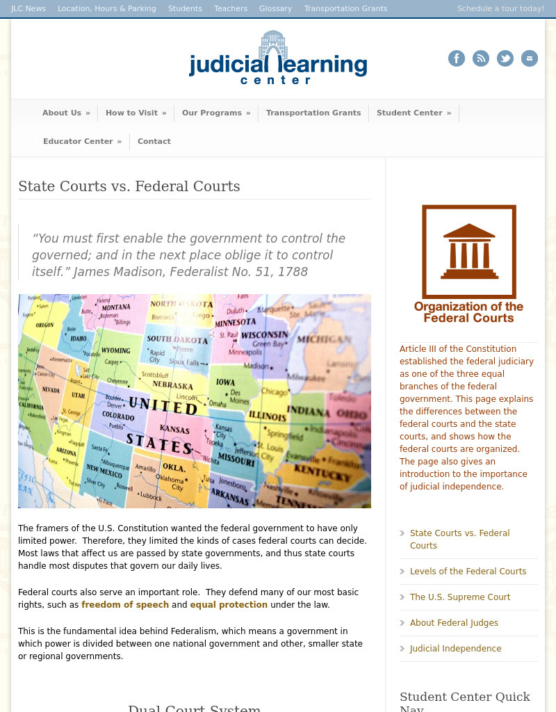 State Courts vs. Federal Courts Interactive