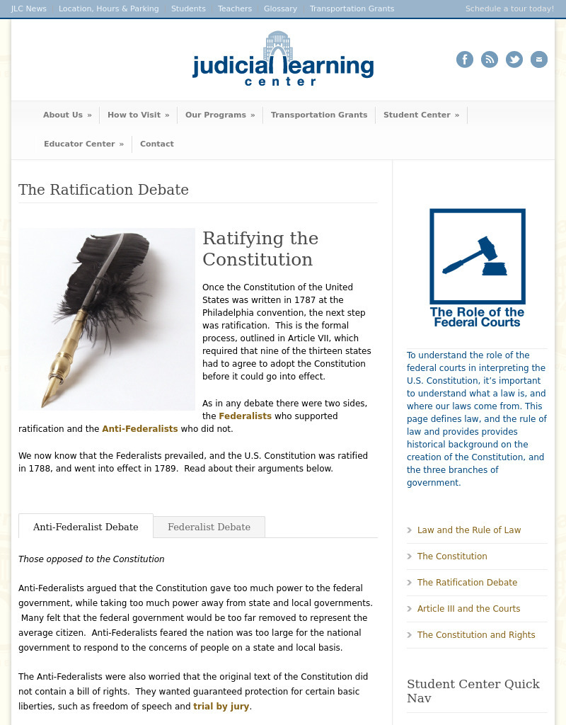 The Ratification Debate Interactive