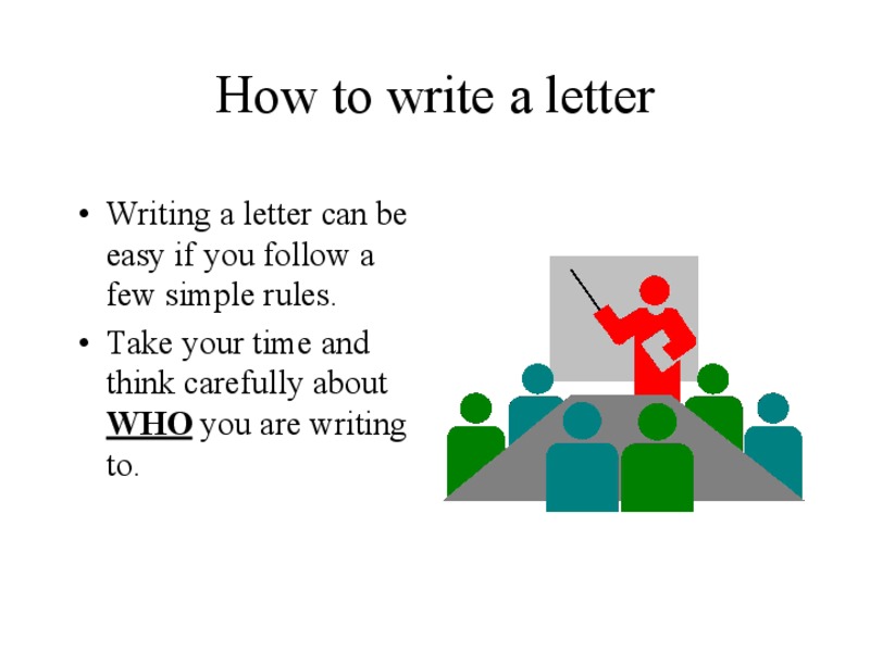 How to Write a Letter PPT