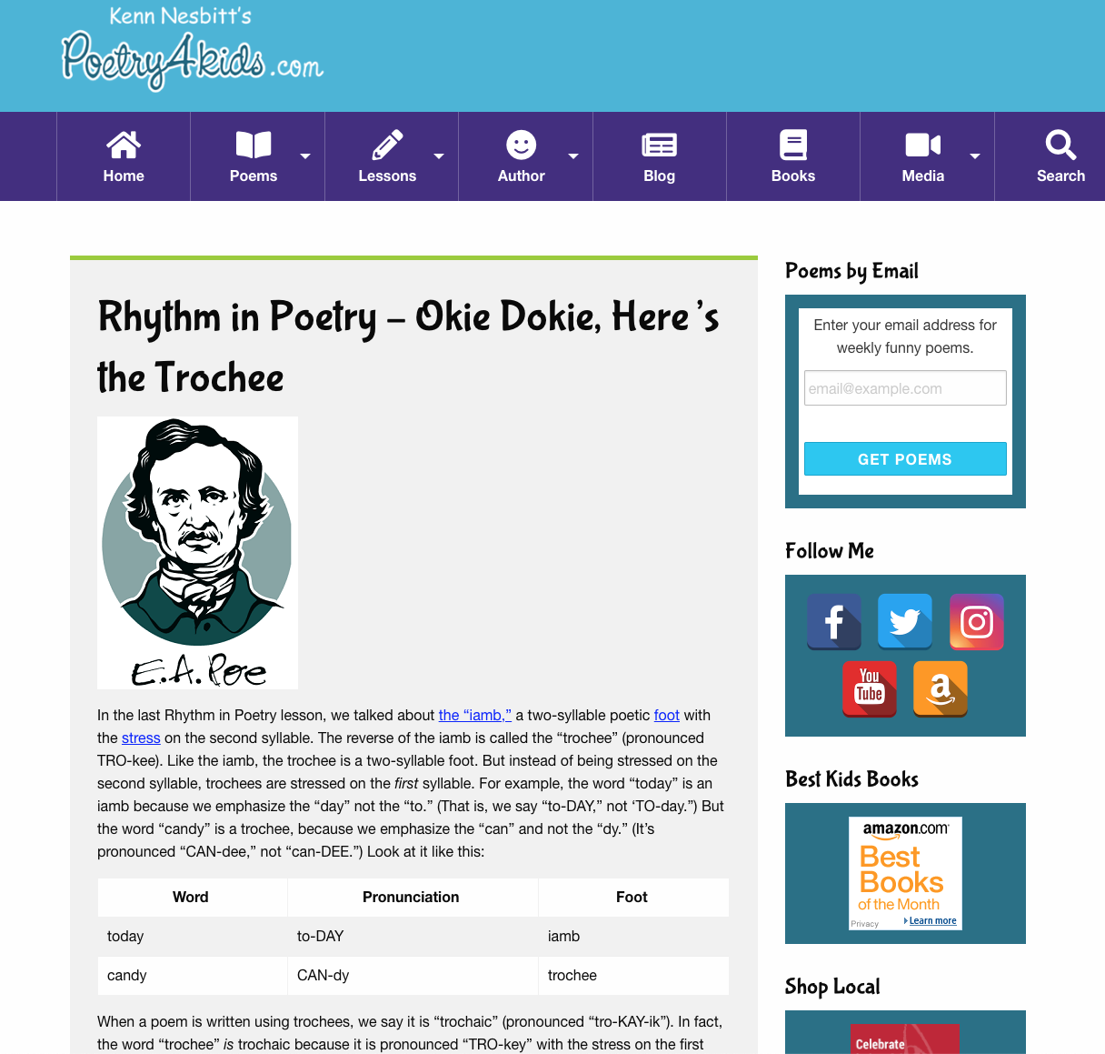 Rhythm in Poetry: Okie Dokie, Here’s the Trochee Activity