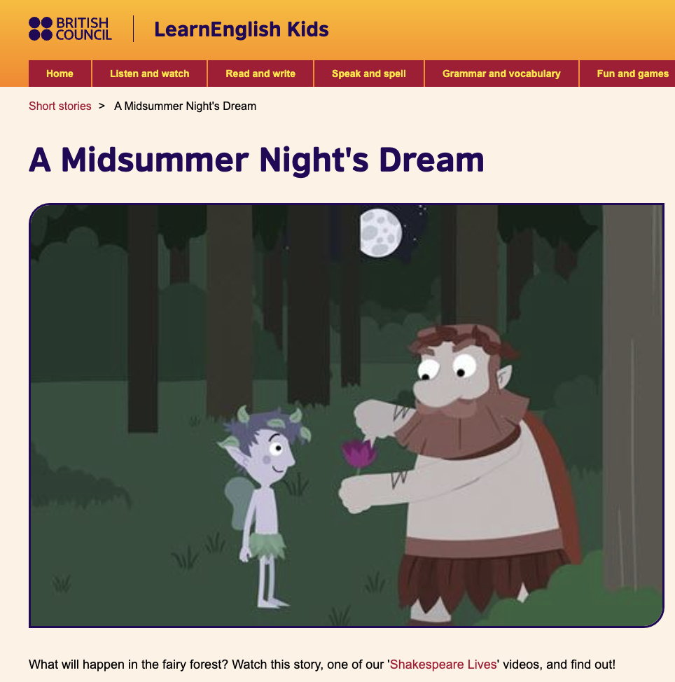 A Midsummer Night's Dream Interactive