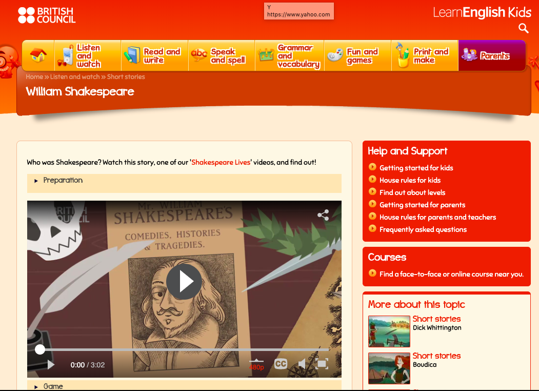 William Shakespeare Interactive