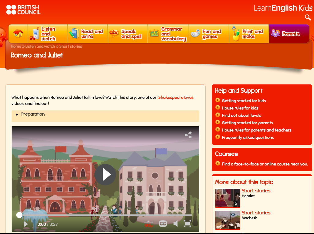 Romeo and Juliet Interactive